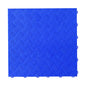 40cm Chequer Plate Garage Floor Tiles Blue