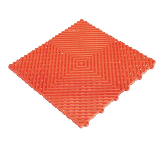 Vented Valet Bay Garage Floor Tiles Red